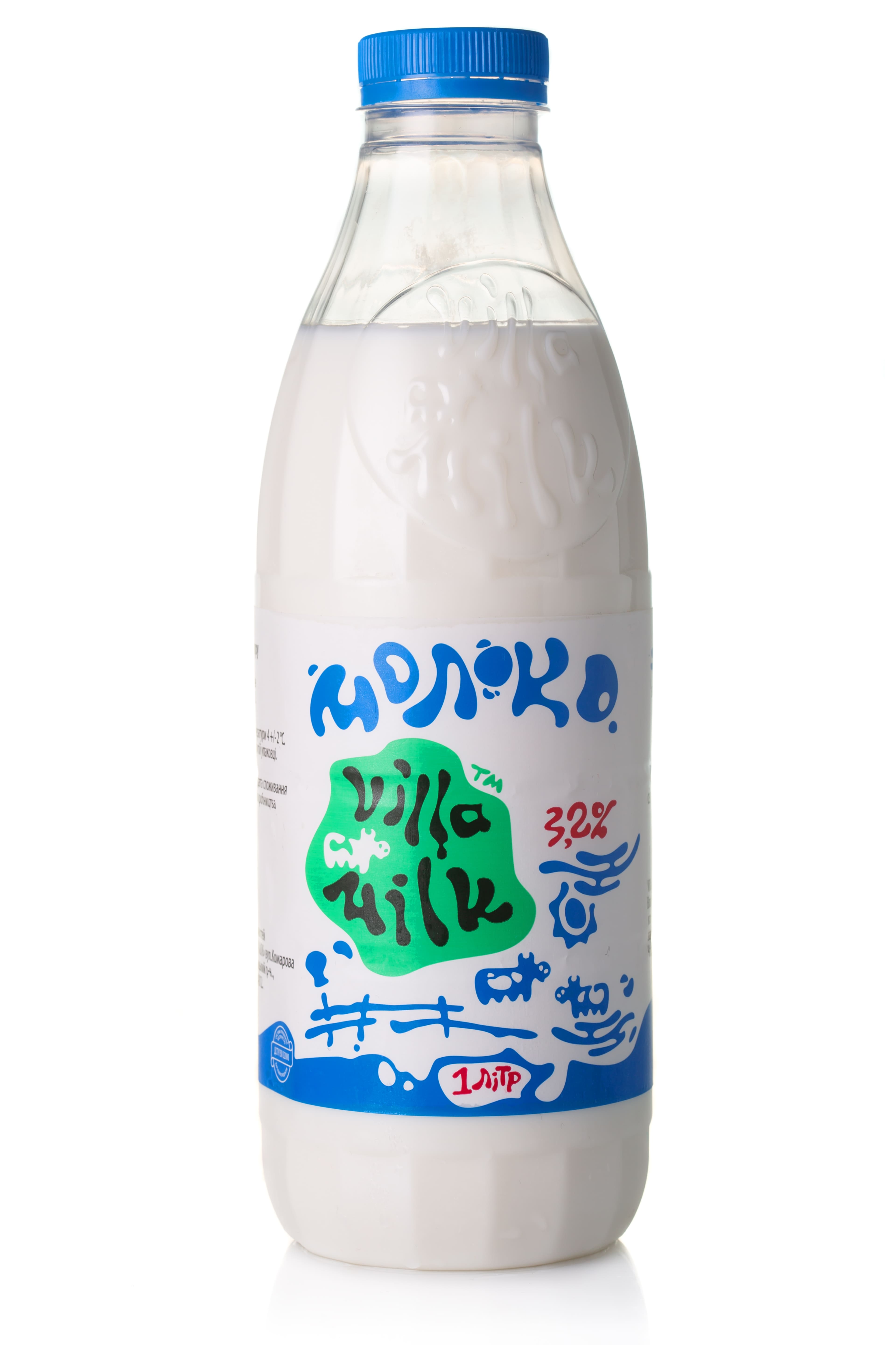 Молоко коров'яче ВІЛЛА МІЛК, пастеризоване, 3,2%, 1000г